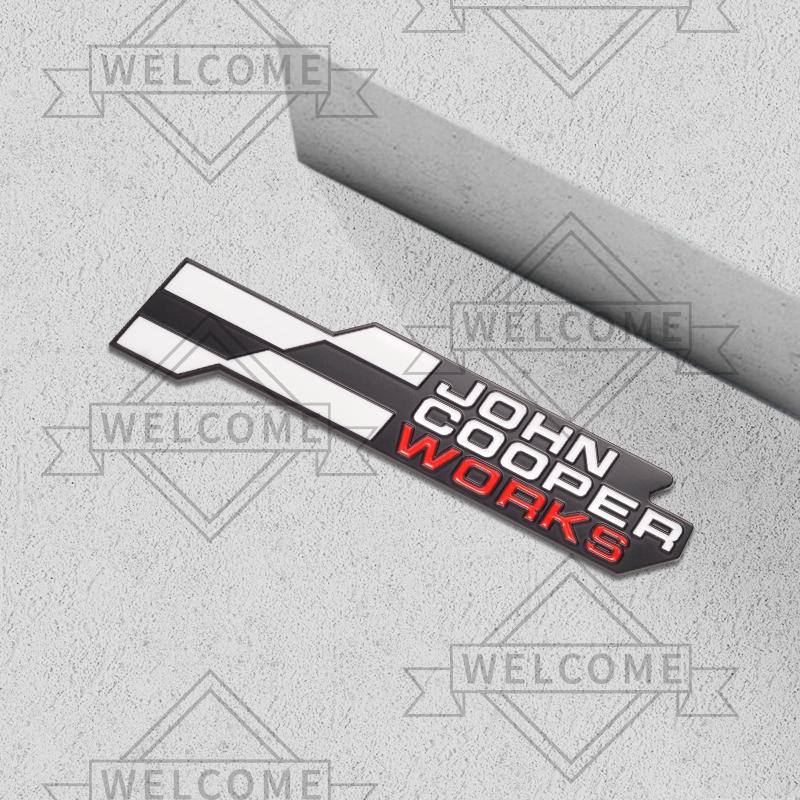 

3D Car Stickers John Cooper Works Grille Emblem Auto Body Badge Trunk Decal For Mini Cooper S ONE J01 U25 F57 R53 R55 R56 R58