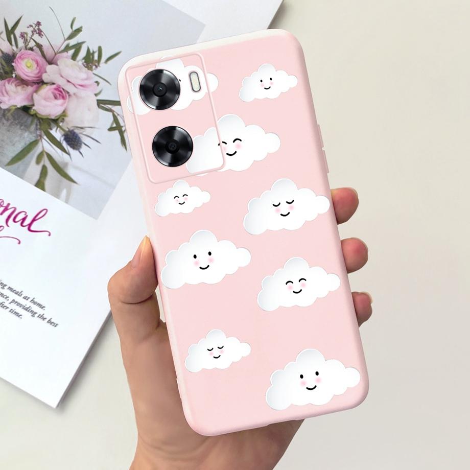 For OPPO A57 4G CPH2387 Case For OPPO A77 5G CPH2339 Soft Silicone Flower Phone Cover For OPPO A77S A57S A57e 2022 Funda TPU Bag
