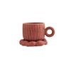 Niche Retro Coffee Cups and Plates Creative Afternoon Tea Cups Breakfast  Hanging Ear Coffee Latte Art Cups and Plates