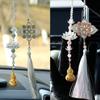 Embroidered Lotus Good Luck Gourd Tassel Car Hanging Ornament
