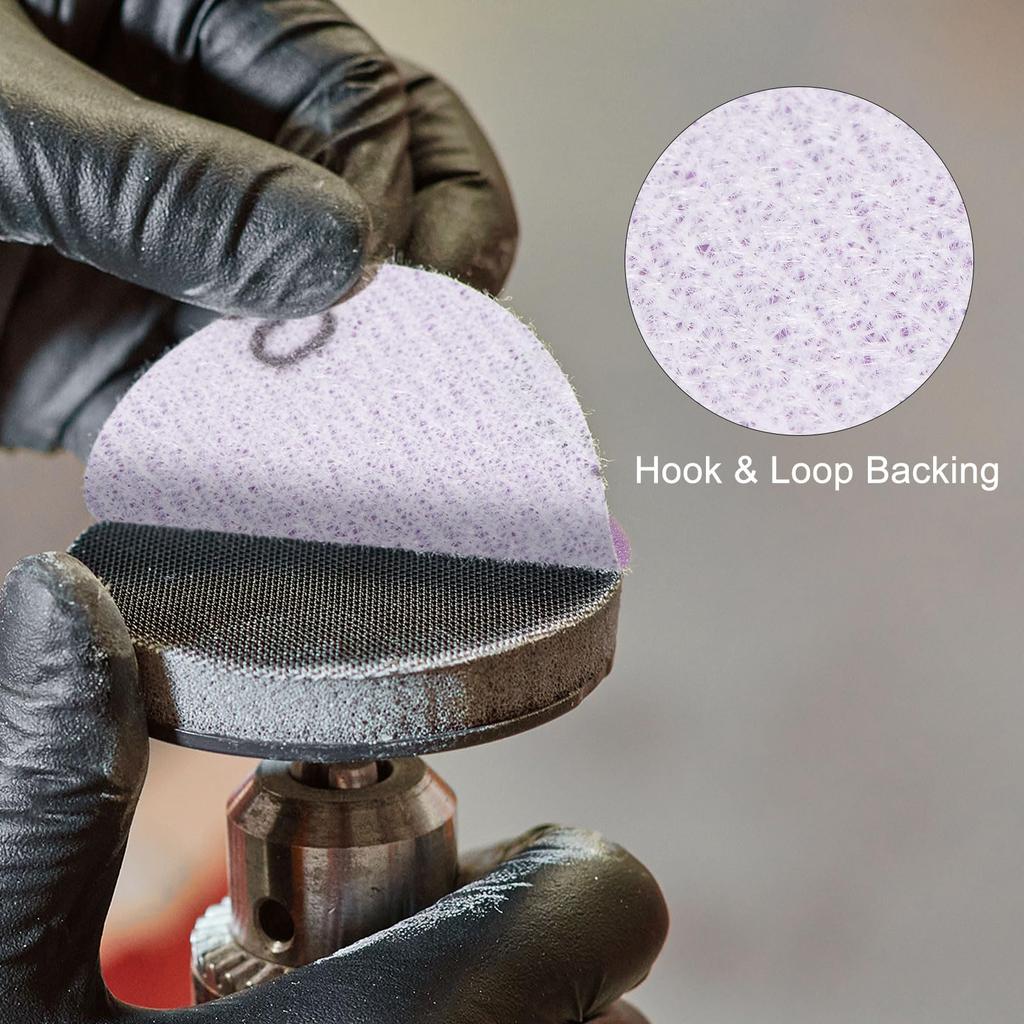 Uxcell Purple Sanding 3000 75mm Hook and Loop Circular Professional Sandpaper for Wet and Dry Polishing of and 50 Pieces Discs, Grit, Sandpaper,