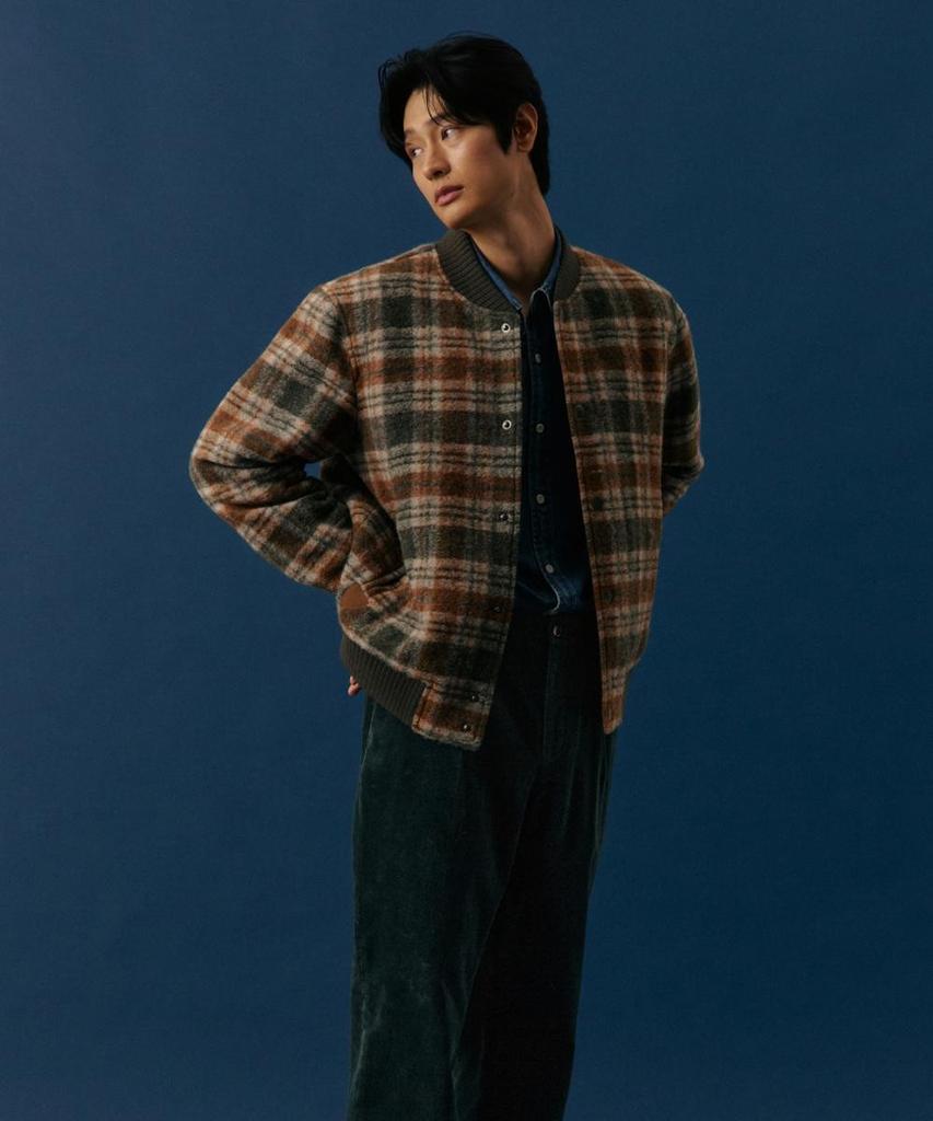 Notig Wool Check Pattern Blouson Khaki_Olw1Jpfi112Kk
