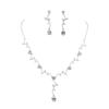 The Set Is Popular, The Simple Zircon Necklace Earrings, The Bridal Wedding Dress, and The Dinner Jewelry Are Super Flash.