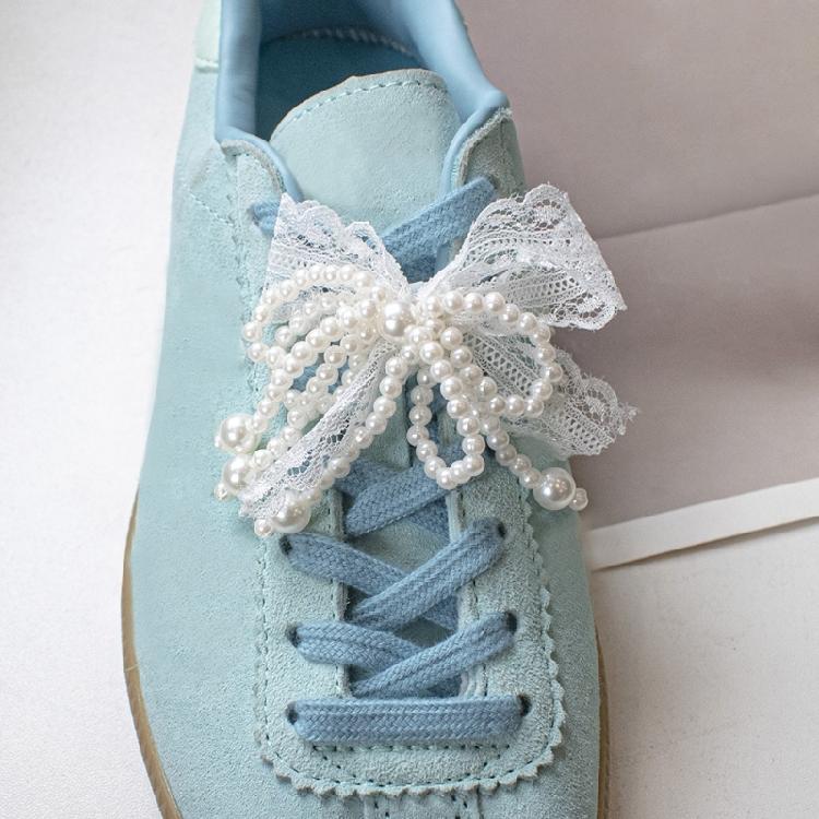 2Pcs Pearls Embellished Shoe Buckles Clips Easy Installation Footwear Decorations Accessories For Women Sneakers Sandals