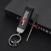1PC Carbon fiber Car Keychain Key Ring Metal Leather For Toyota GR GAZOO RACING Toyota Yaris Hilux Corolla Prius Accessories