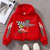 Cartoon Car Lightning McQueen Children's Pullover Hoodies Creative Anime A-Z  Letter Patterns Sweatshirt Kid Fashion Casual Top