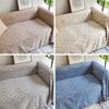Krémový styl Přehoz na pohovku Plný krycí hadřík Lehký luxusní Žinylkový Potah na polštář pohovky Ručník Deka Čtyři roční období Univerzální Všeobjímající Potah na pohovku