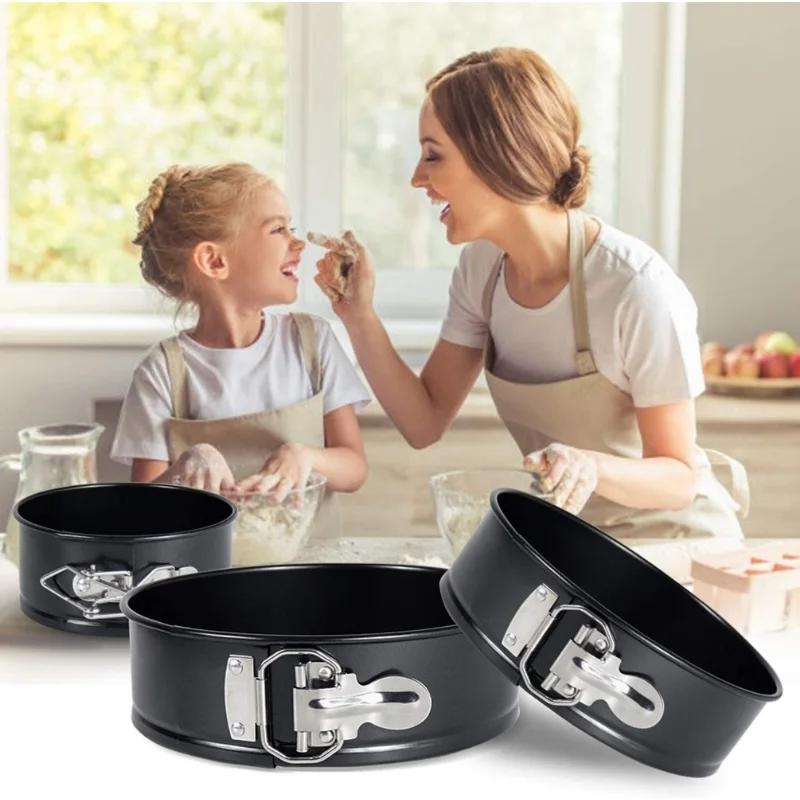 4/7/9 Inch Baking Cake Mold Tin Round Cake Baking Pan Nonstick Leakproof Cheesecake Removable Bottom for Kitchen Cake Tool