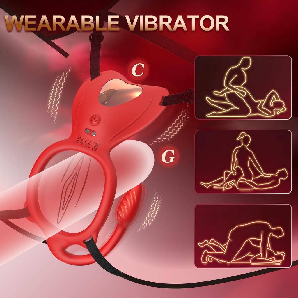 Erotisk Bærbar Trusenvibrator Kvinne 10 Vibrasjoner med Trådløs Kontroll Vibrerende Penisring Klitorisstimulator Voksen Seksuell Leke