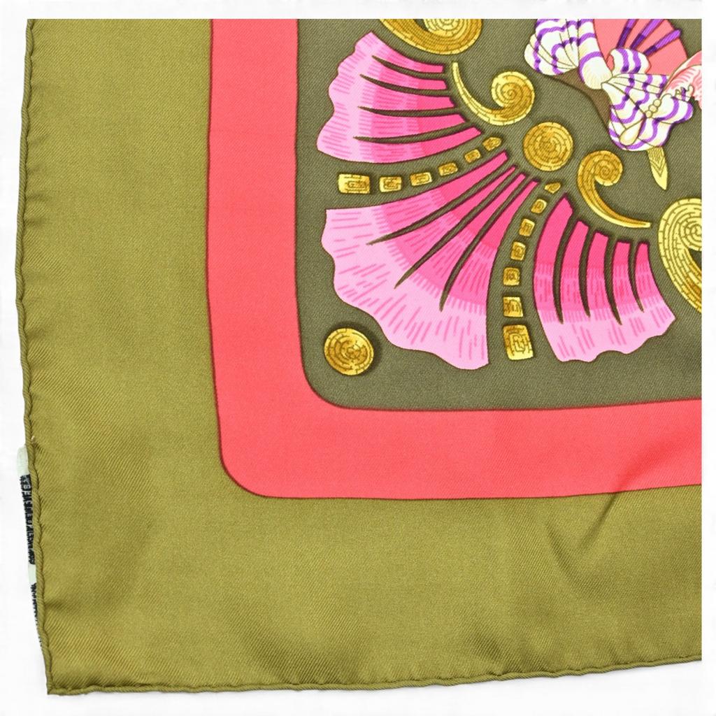 Auth HERMES Carre 90 Scarf Cheval Turc Silk He9915sg Used