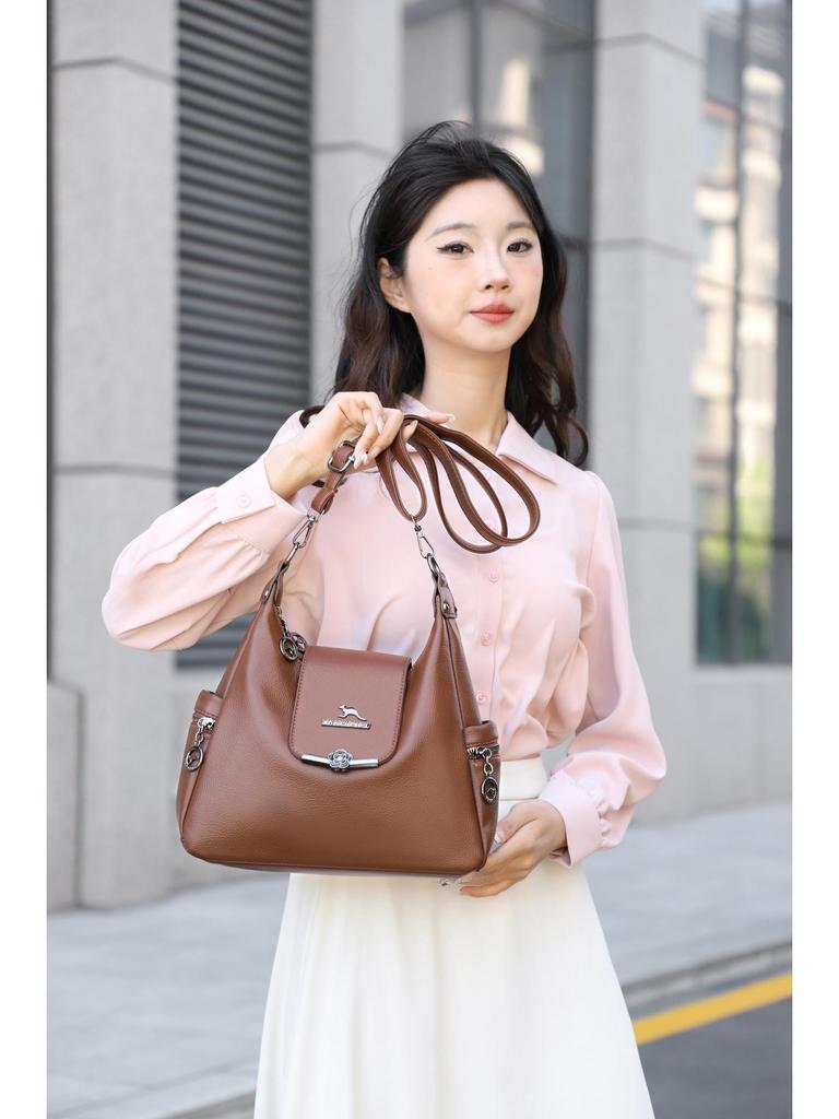Kangaroo Large Capacity Luxury Crossbody Bag – 2025 Versatile Fashion Commuter Shoulder Bag
