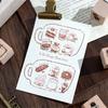 Scatola Set di Sigilli in Legno Stile di Vita Raffinato e Scintillante Tè Retro Versatile Vita Quotidiana Pratico Timbro per Stampa per Diario Manuale