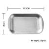 ZISIZ 304 Stainless Steel Retro Gray Rectangular Serving Tray