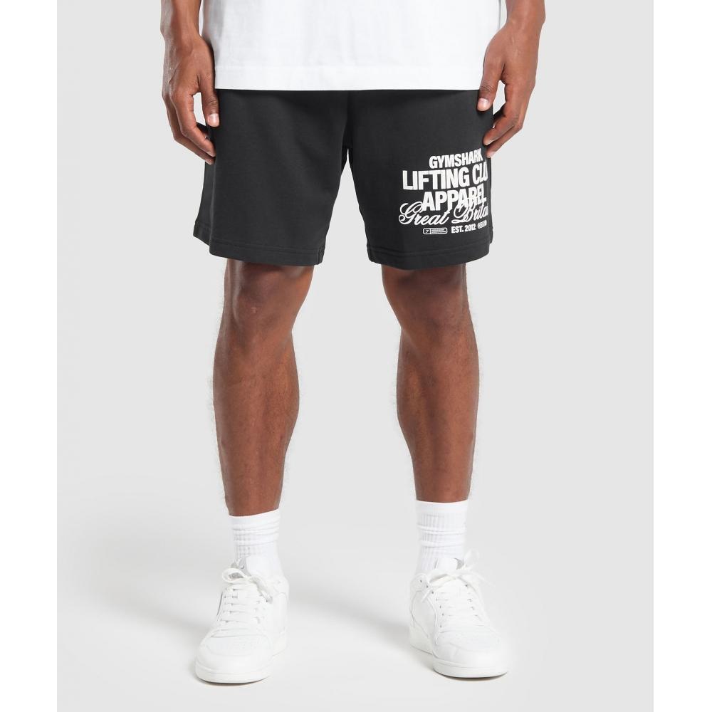 

Gymshark Шорты Lifting Club Apparel с графическим принтом, черные A1C3Z BB2J XS