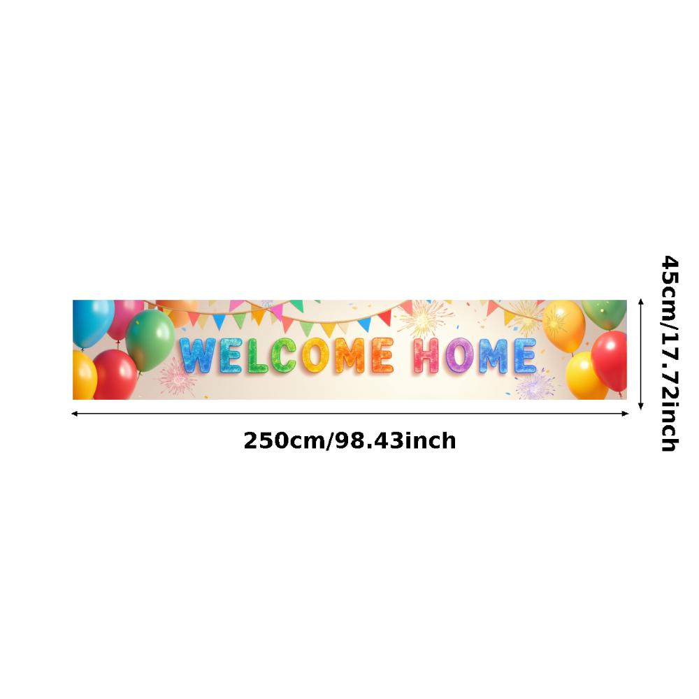 Housewarming Banner Vibrant Pattern Banner Decoration Home Celebration Multicolor Scheme Welcome Banner For Home Event Indoor