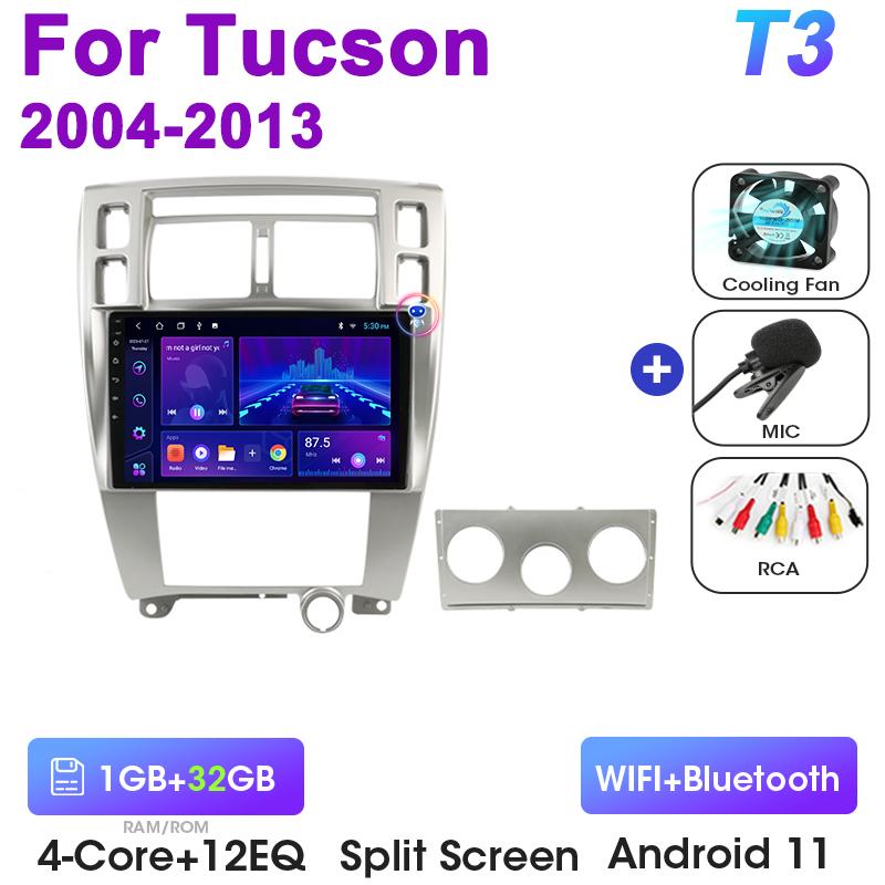 2 Din Android 12 Car Radio For Hyundai Tucson 2004 -2013 Multimedia Video Player Navigation GPS 4G WIFI Carplay Stereo Head Unit