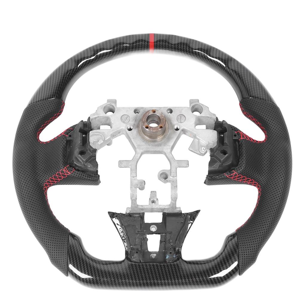Hydro Dip Carbon Fiber Look Steering Wheel Perforated Leather Replacement For Infiniti Q50 2014 to 2016