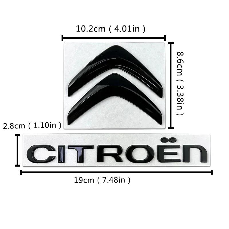 Metal Letter Sticker Car Front Trunk Emblem for Citroen C4 C3 C5 C1 DS3 DS5 DS4 Jumpy Xsara C-Elysee Picasso C-quatre Rear Badge anx123