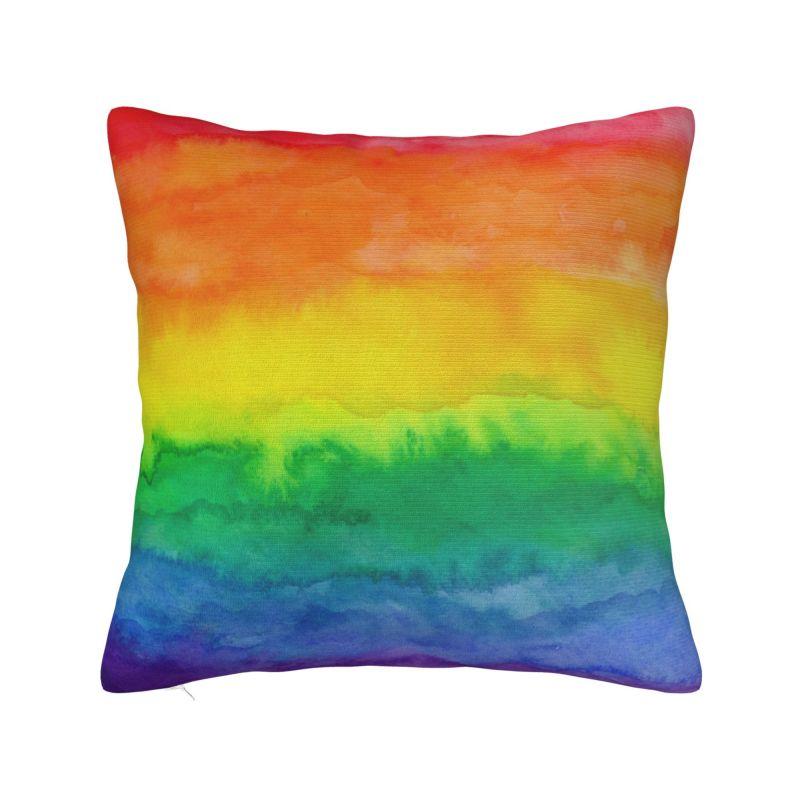 Distressed Gay Bear Pride Flag Stripe Throw Pillow Case Home Decor Cushions Cover For Sofa Car Seat Square Polyester Pillowslip