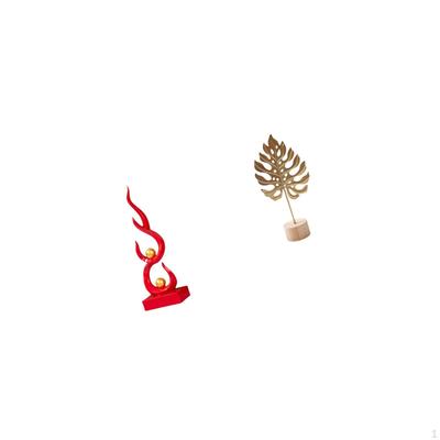 Abstract Resin Flame And Metal Figurine Modern Sculpture Ornament for Desktop Patio Office Bookshelf