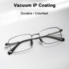 Business Elite Classic Square Frame Ultra-light Pure Titanium Small Eyeglass Men's Comfortable Leisure Spectacle