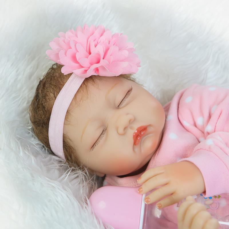 Reborn Baby Dol 22'' Lifelike Newborn Silicone Vinyl Reborn Gift Baby Doll Handmade Reborn Dolls