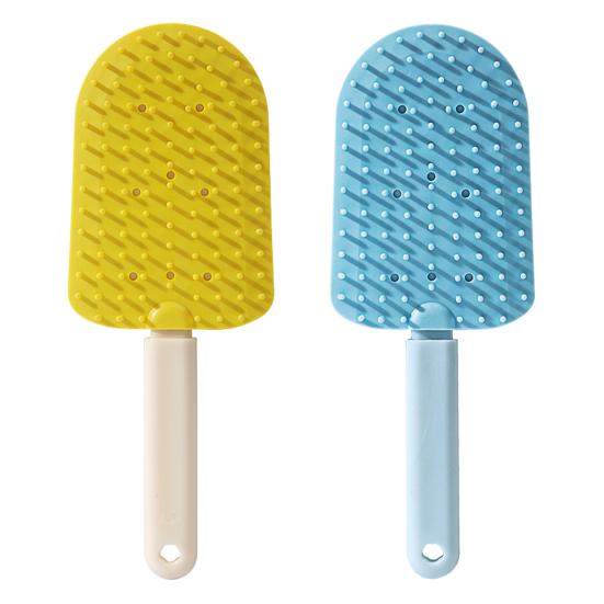 Cat Tongue Comb Ice Cream Design Massage Comb Double Sided Pet Grooming Deshedding Brush for Removing Mats Tangles Loose Fur from The Undercoat