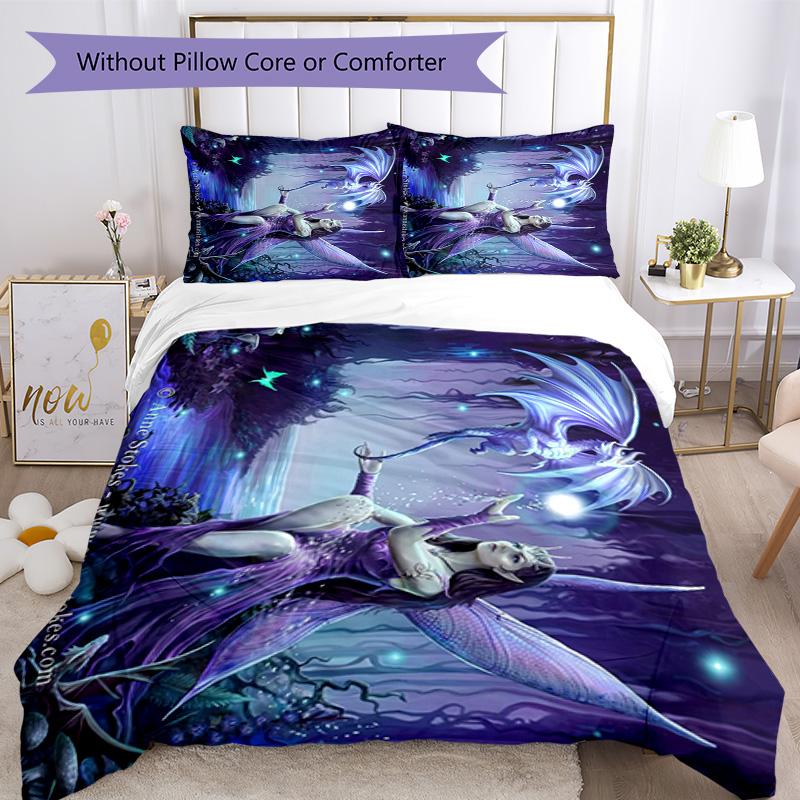 Set Biancheria da Letto Stile Gotico Traspirante Copripiumino con Federe Biancheria da Letto Decorativa per Camera da Letto Decorazione Casa Regalo di Compleanno