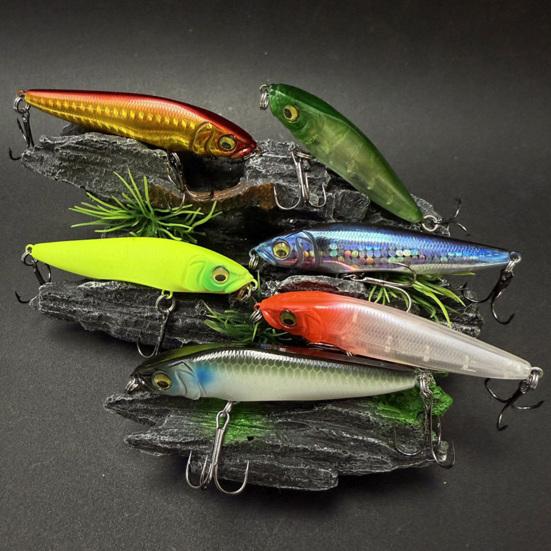 Fishing Lure Artificial Hard Swimbait with Treble Hook Realistic Looking Bright Color Natural Swimming Posture Fake Bait Lure