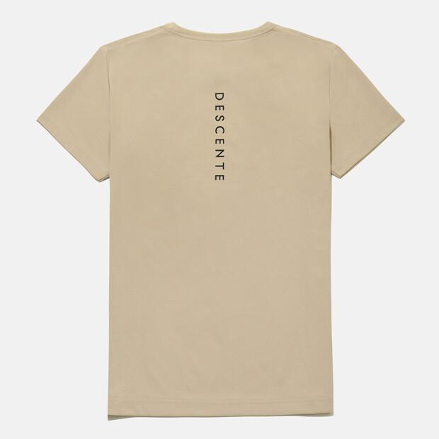 DESCENTE Tough White Graphic Short Sleeve T-Shirt Beige Sr123Uts23 (A Type)