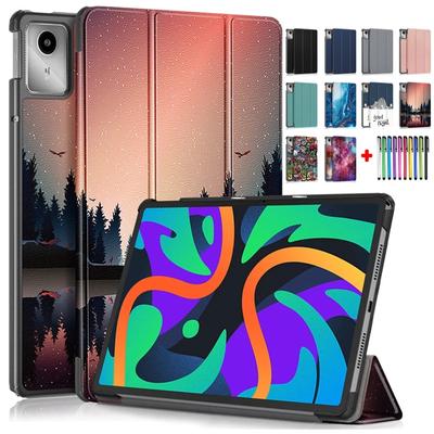 For Lenovo Tab M11 Case 11" TB330FU PU Leather Hard PC Fold Shell For Lenovo Xiaoxin Pad 2024 Case TB331FC Cover Etui 11.0 Inch