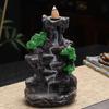 1 Pc Mountain Waterfall Counter Current Incense Burner - Enchanting Smoke Effect Relaxing Decoration for Spa Yoga Meditation 7