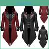 Enchanting Medieval Gothic Stitching Jacket For Men Ideal For Halloween Cosplay Events