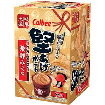 Prefecture Calbee Kataage Potato Hida Miso Flavor 120g X 8 [Gifu Limited] (15g Bags)