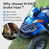Front Left & Right Brake Hose Line For Polaris Sportsman Magnum Trail Boss Blazer Xplorer Xpress Scrambler Sport Xpediti-On Big Boss Diese-L Worker
