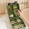 Small Portable Travel Jewelry Box, Exquisite New Model for Storing Earrings, Necklaces, Rings, and Other Accessories with Compartments