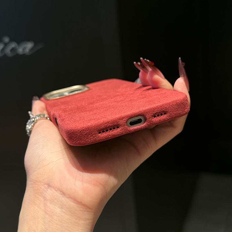 Premium Itanlian Sueded Leather Case For iPhone Air 17 Pro Max Magsafe Compatibility Metal Camera Bezel Cozy Grip Back Cover