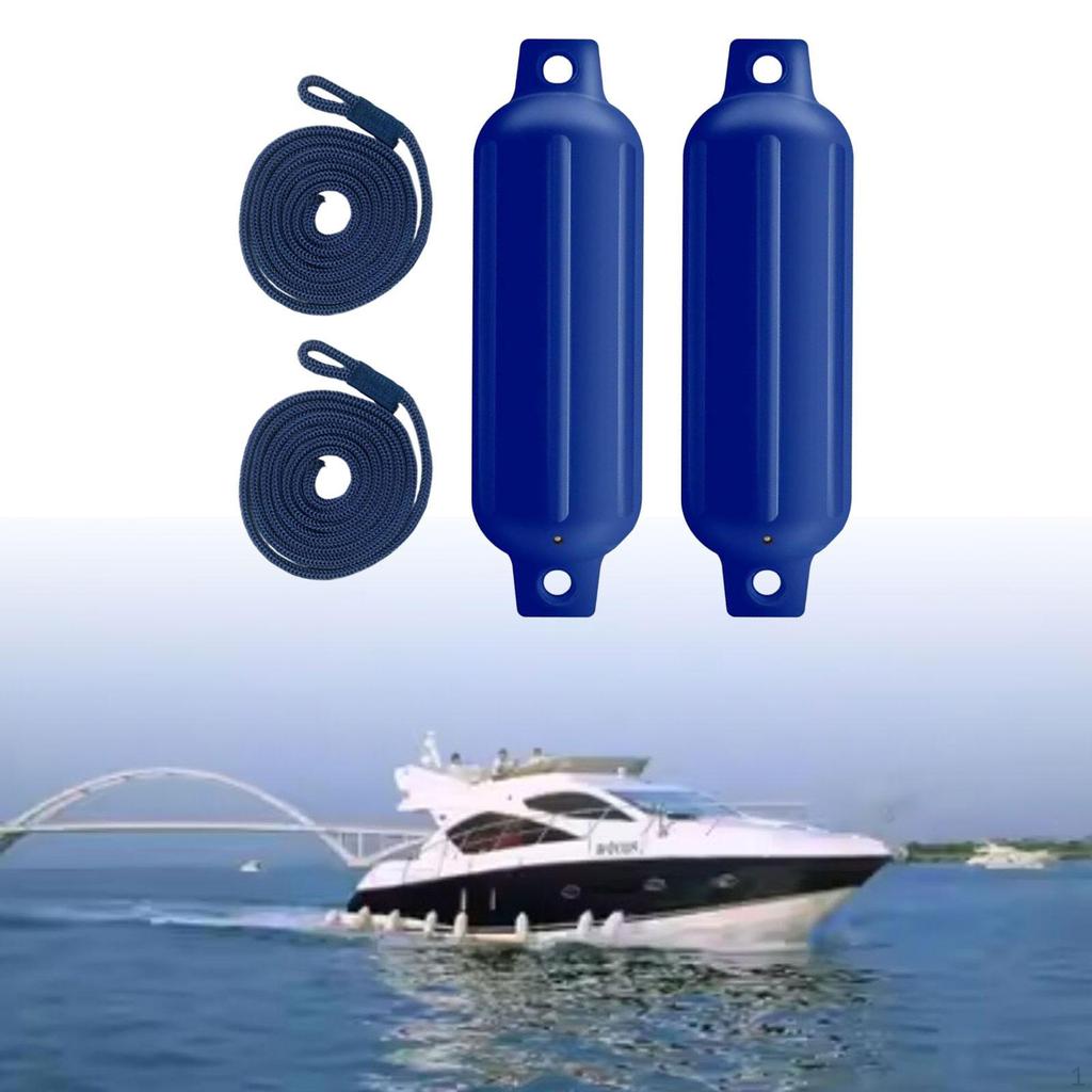 2 Pieces Boat Fenders Anti Collision Inflatable Bumpers for Sailboats