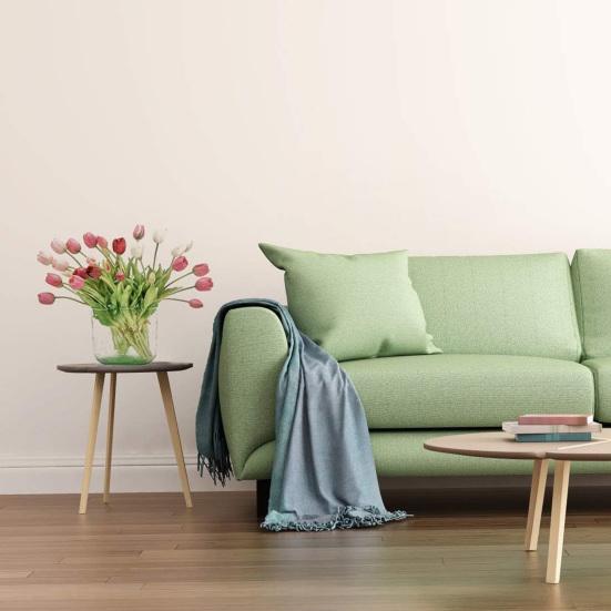 5 Head Artificial Tulip Bouquet 15.7" Long Stem Faux Tulip Flower Lifelike Real Touch