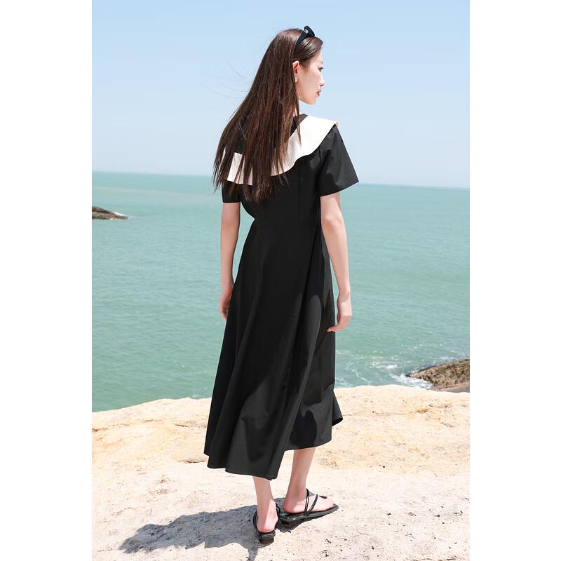 Sancai Plus Size Summer Round Neck Short Sleeve Dress