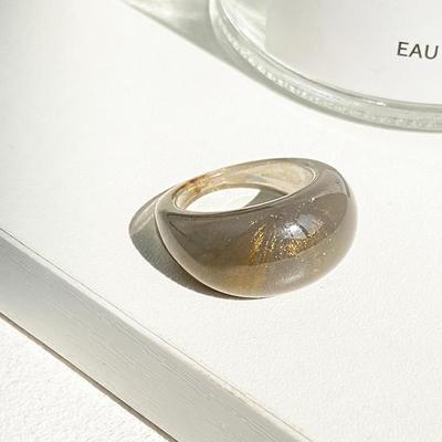 Transparent Resin Geometric Ring For Women's Wedding Party Jewelry Square Anillos Gift For Friends