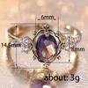 New Sweet Princess Style Zircon Ring for Women Micro-paved Imitation Purple Diamond Women's Ring