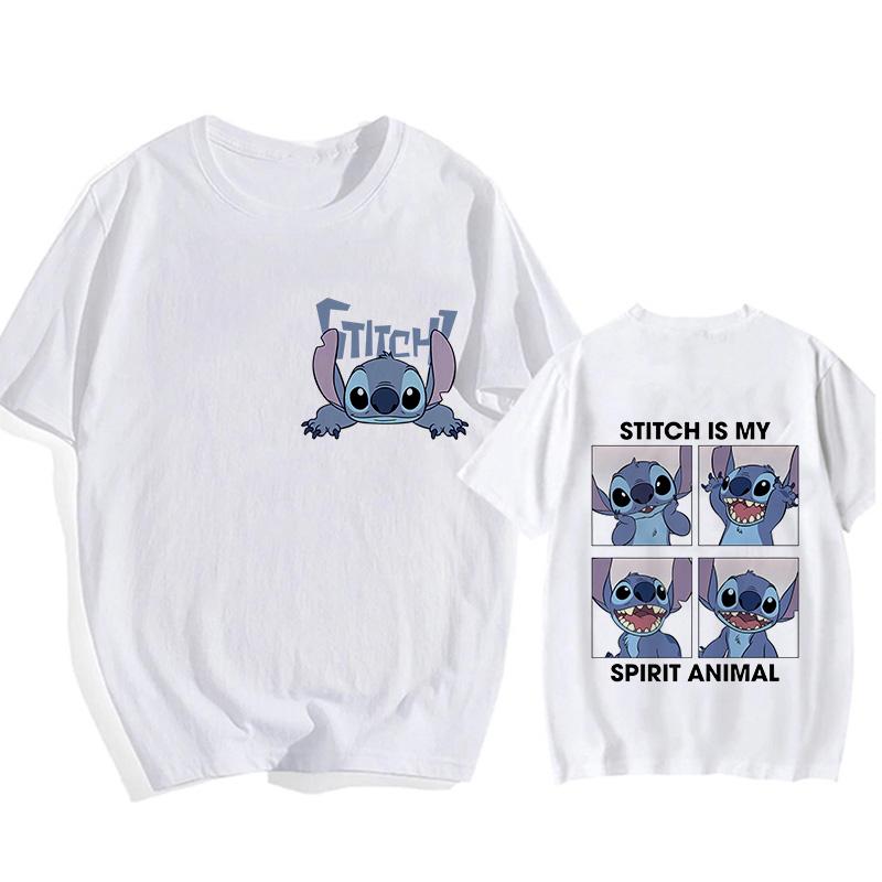 Hip Hop Shirt EU Size Unisex Disney Lilo Stitch Cartoon T Shirt Stitch Cute Unisexga Tshirt Yk Graphic Tshirt Top Tees Clothes