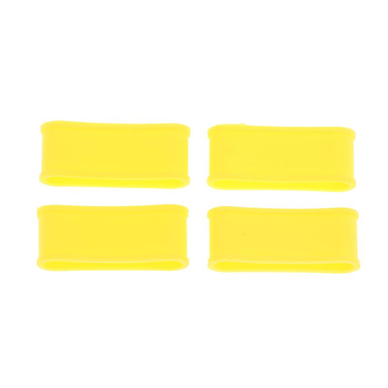 4Pcs Silicone Tennis Racket Grip Ring Handle Closure Rubber Sweat-absorbing Band Elastic Fixed Stretchable Tennis Accessories