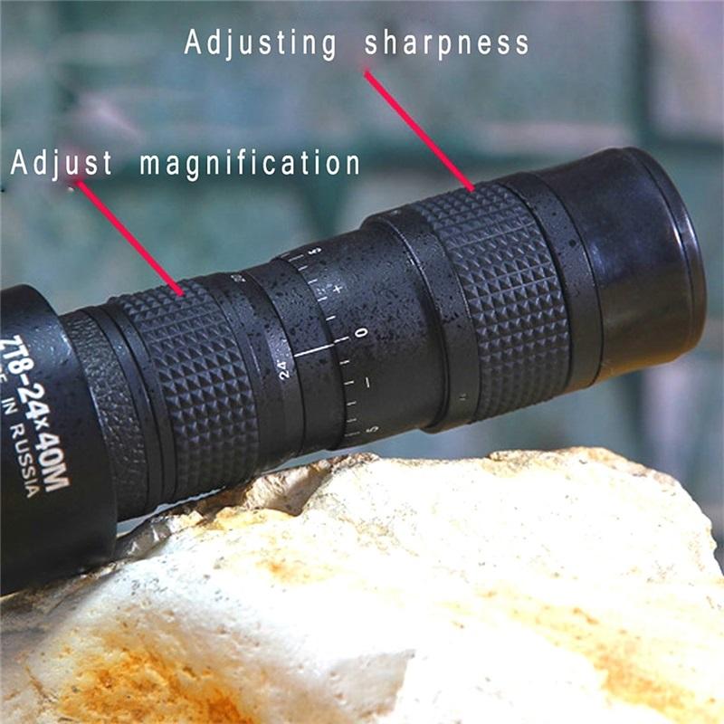 8-24x ,Single-lens telescope 40mm high-definition metal optical lens, high-power astronomical telescope