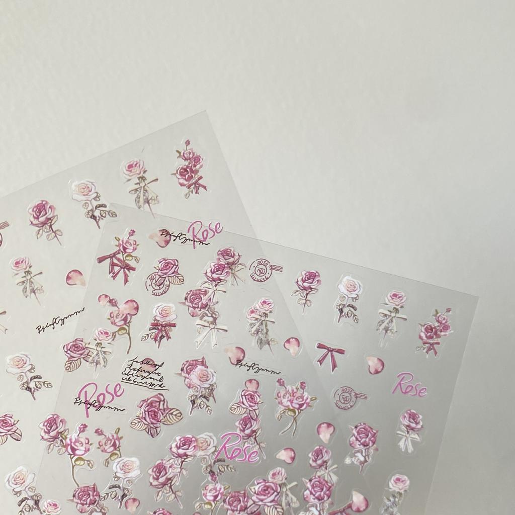 2Pcs Cute Laser Butterfly Decorative Stickers Waterproof DIY Phone Hand Account Rose Sticker Nail Art Decals Stationery