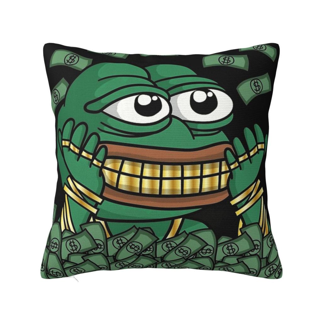 Fancy Pepes Frog Pillow Cover Polyester Pillow Case Cushion Cover Kawaii Design Pillowcases For Living Room Chair