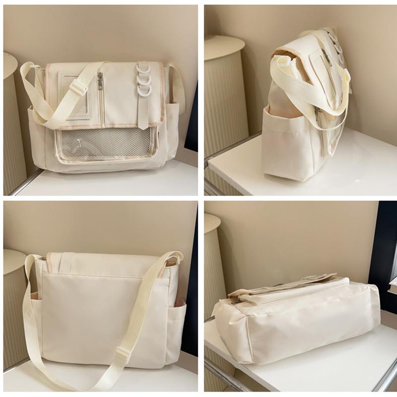 Japanese Anime Ita Bag with Character Pin Display Pocket,Harajuku Otaku Crossbody Shoulder bag,Y2k Girls Student School Tote Bag