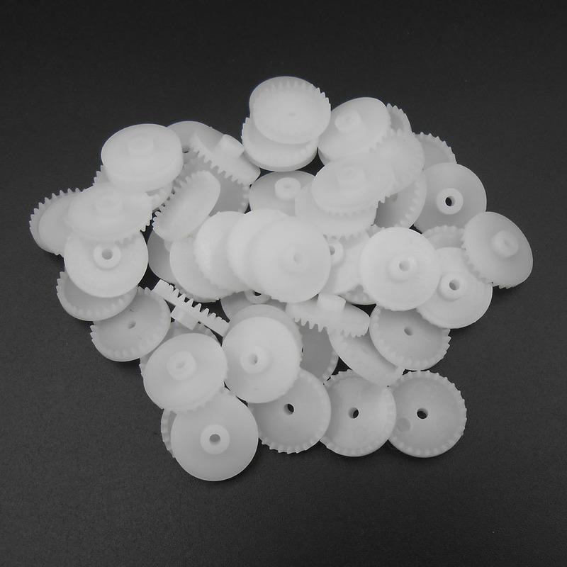 100Pcs/Lot 0.5M 28T Plastic Crown Gear 0.5 Modulus 28 Teeth Bore Hole Aperture 2MM 1.95MM 2A Reduction H: 4.3MM Dia. 15MM C282A