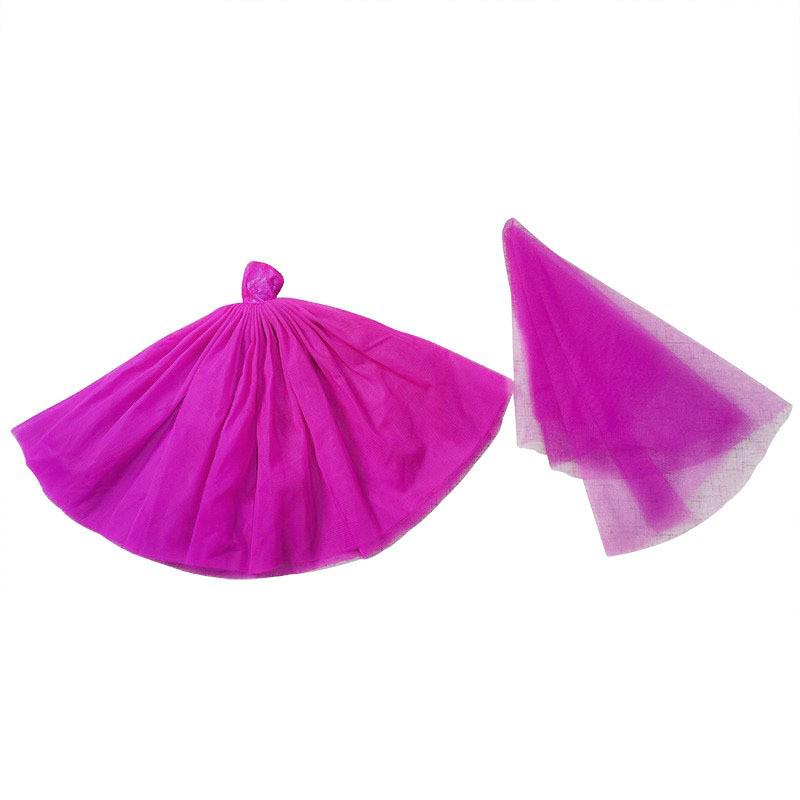 Multicolored Mini Mesh Skirt for 29cm Dolls - Babi Wedding Dress, Short Dress-Up Skirt for Toy Girls